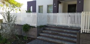 Picket Fence and Gate - white